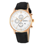Leather Analog Quartz Sport Watch Male