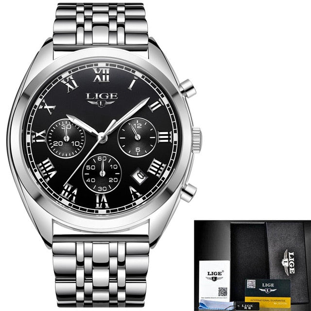 2020 LIGE Mens Watches Top Brand Luxury Waterproof