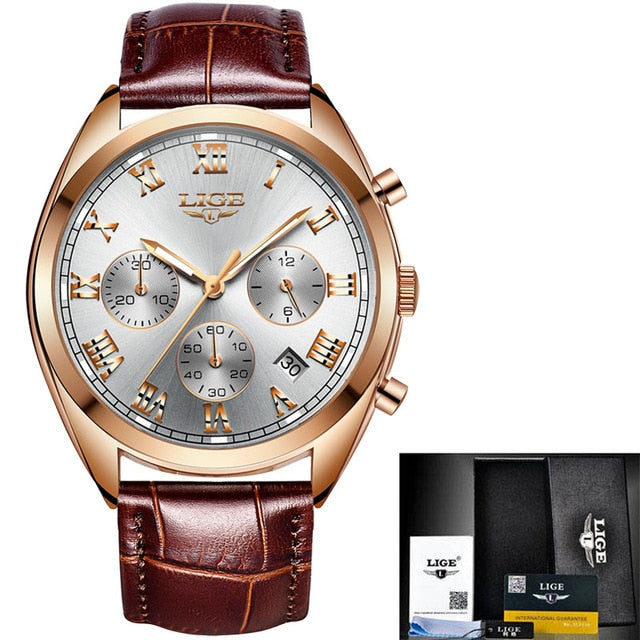 2020 LIGE Mens Watches Top Brand Luxury Waterproof