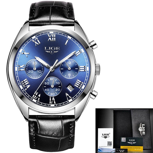 2020 LIGE Mens Watches Top Brand Luxury Waterproof