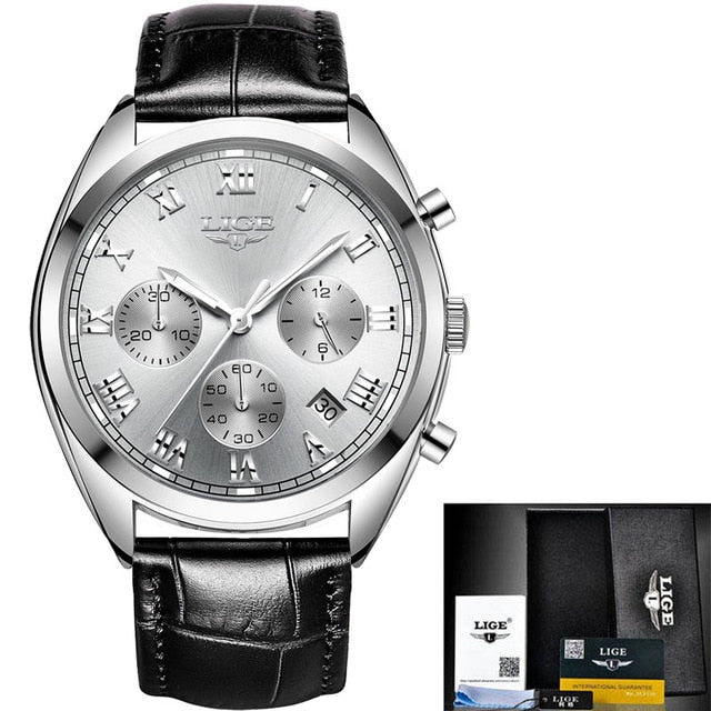 2020 LIGE Mens Watches Top Brand Luxury Waterproof