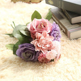 Silk Artificial Flowers Bouquet high quality 10 Heads Rose