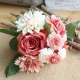 Silk Artificial Flowers Bouquet high quality 10 Heads Rose