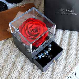 Women Rose Jewelry Box For Wedding Marry