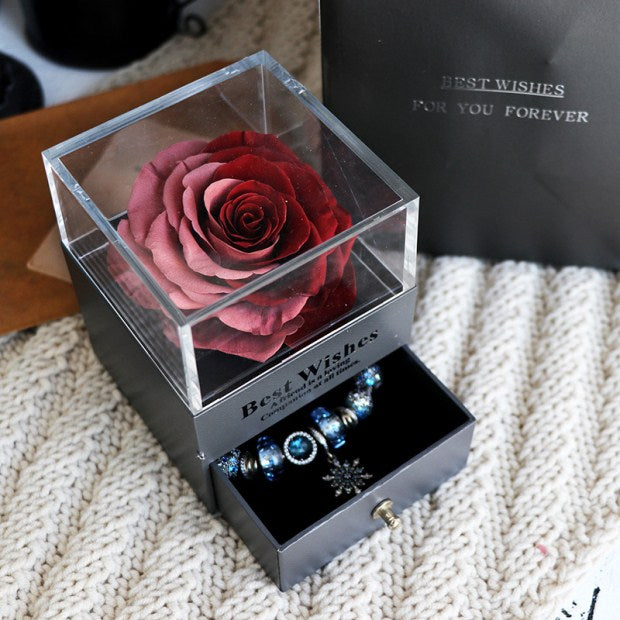 Women Rose Jewelry Box For Wedding Marry