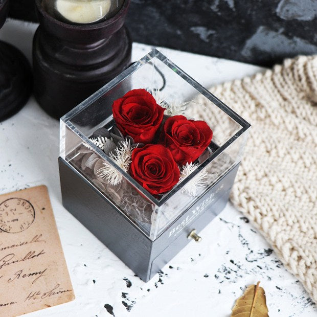 Women Rose Jewelry Box For Wedding Marry